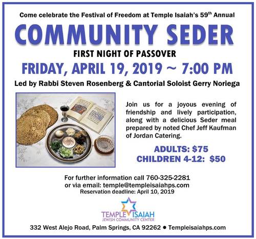 Banner Image for Community Sedar - First Night of Passover